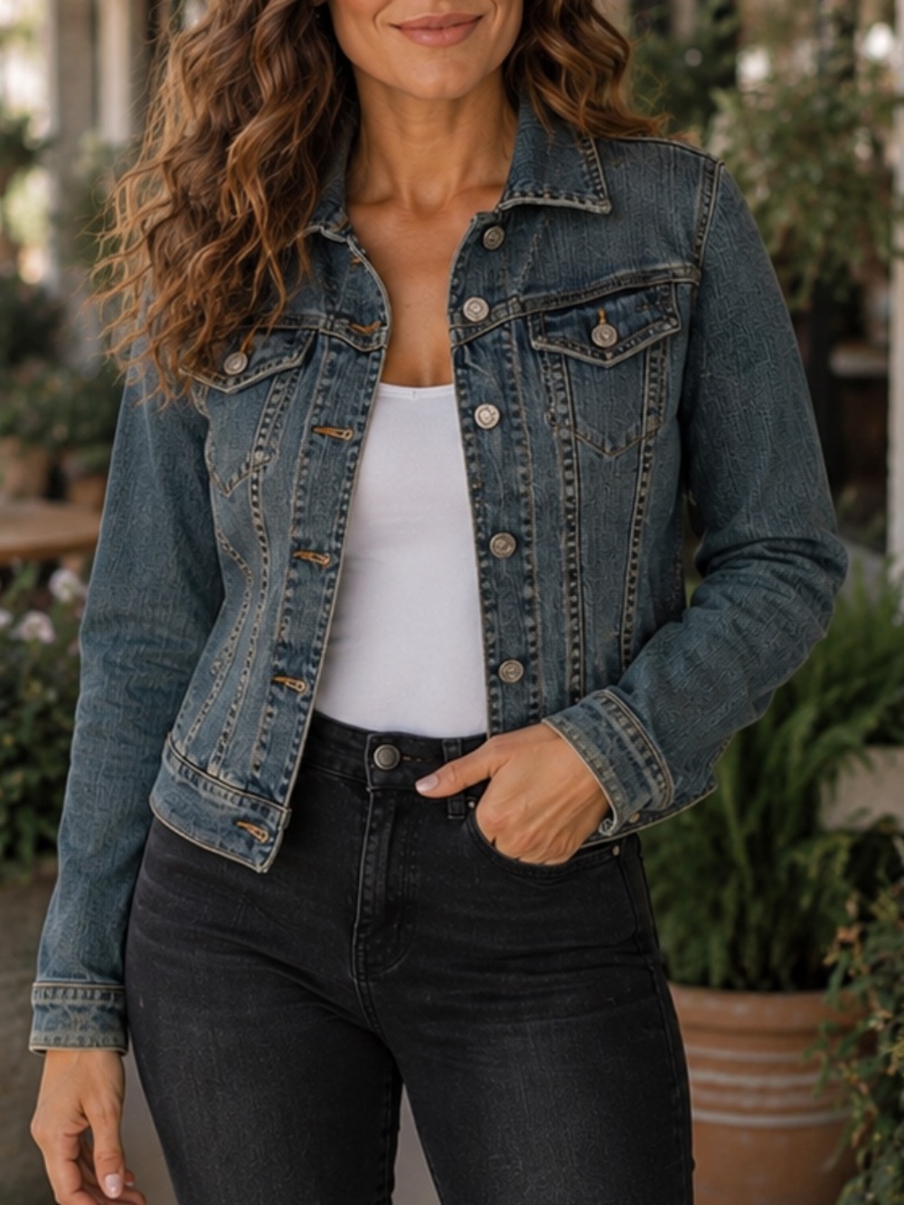 bebe Dark Denim Blue Jean Jacket